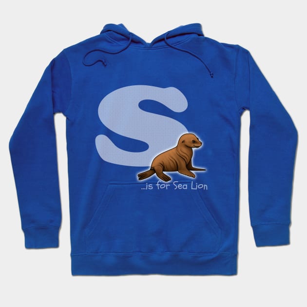 S is for Sea Lion Hoodie by Art by Aelia